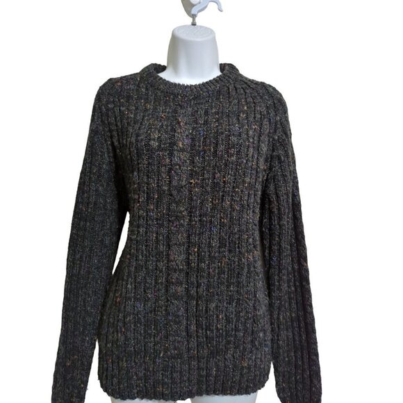 Pebble Beach Sportswear Women's Gray Crew Neck Cable Knit Sweater size L - Picture 3 of 6